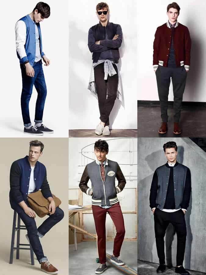 Áo khoác ngoài cho nam giới - the varsity jacket - outfit inspiration lookbook