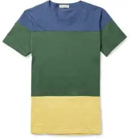 Oliver spencer paneled cotton t-shirt