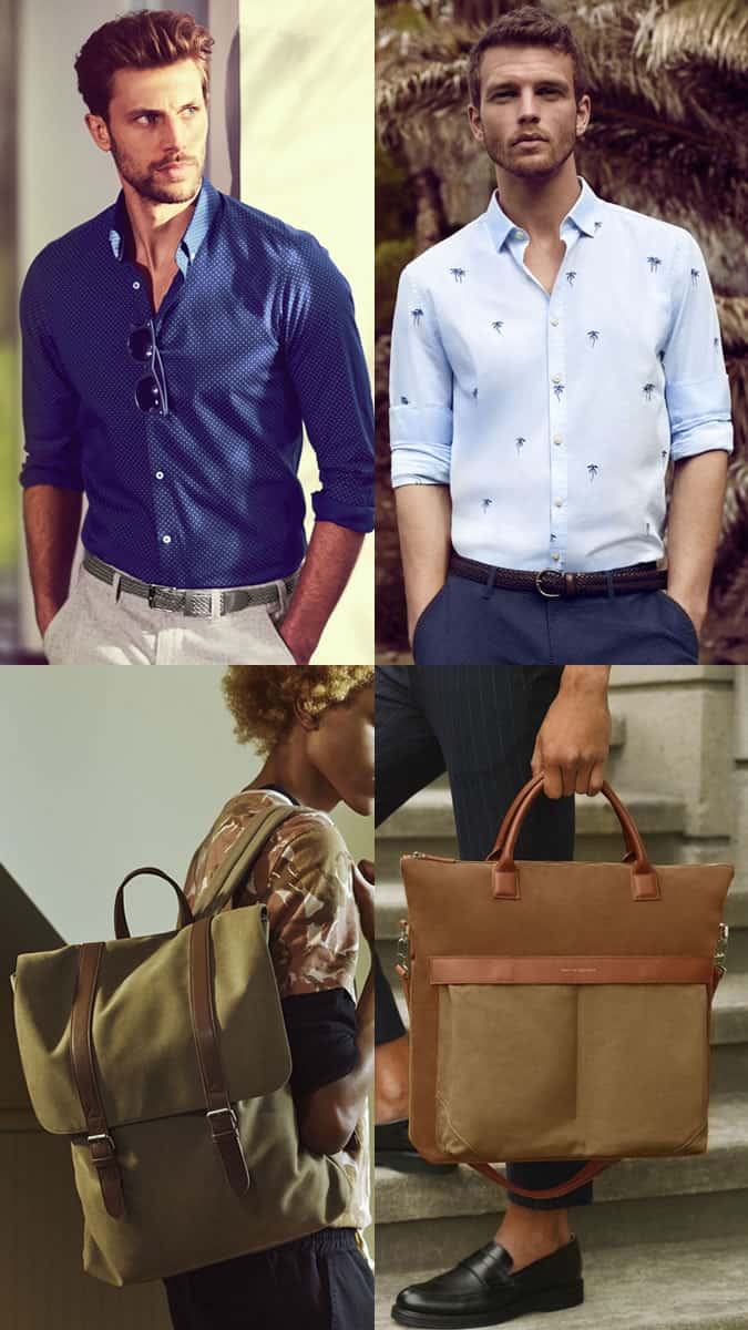Những mảnh thiết yếu bạn cần trong tủ quần áo chuyển tiếp của mình 8 Thắt lưng nam dệt kim và túi nhẹ trung tính