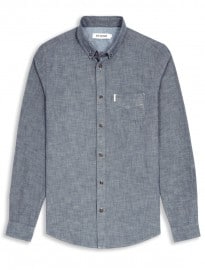 Áo sơ mi dài tay chambray màu xanh da trời ben sherman