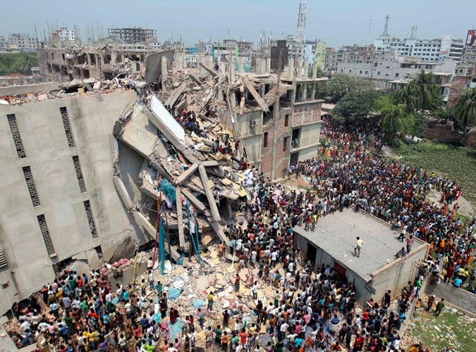 Nhà máy rana plaza sụp đổ