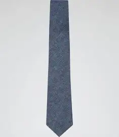 Reiss exmouth plain tie tie navy