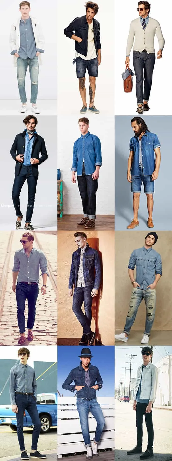 Lookbook lấy cảm hứng từ trang phục denim đôi nam