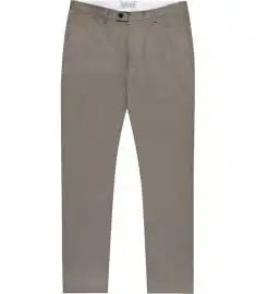 Reiss roadster cotton tailored fit trouser grey