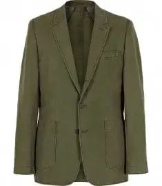 Phát hành lại scott b bản vá thư giãn pocket blazer dark sage