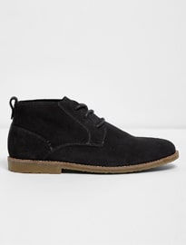 River island giày cao cổ da lộn vừa vặn với màu xám đậm