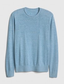Áo len chui đầu gap crewneck bằng vải lanh
