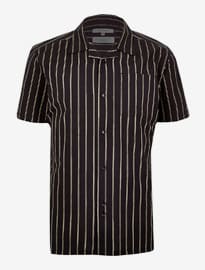 Áo sơ mi sọc dọc màu đen của river island bellfield