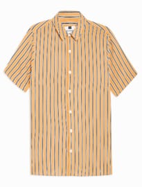 Áo sơ mi mỏng vừa vặn sọc trắng và vàng topman