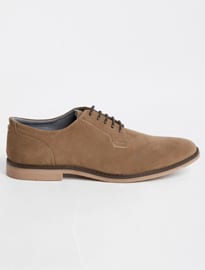 River island tan tumbled lace-up derby shoes