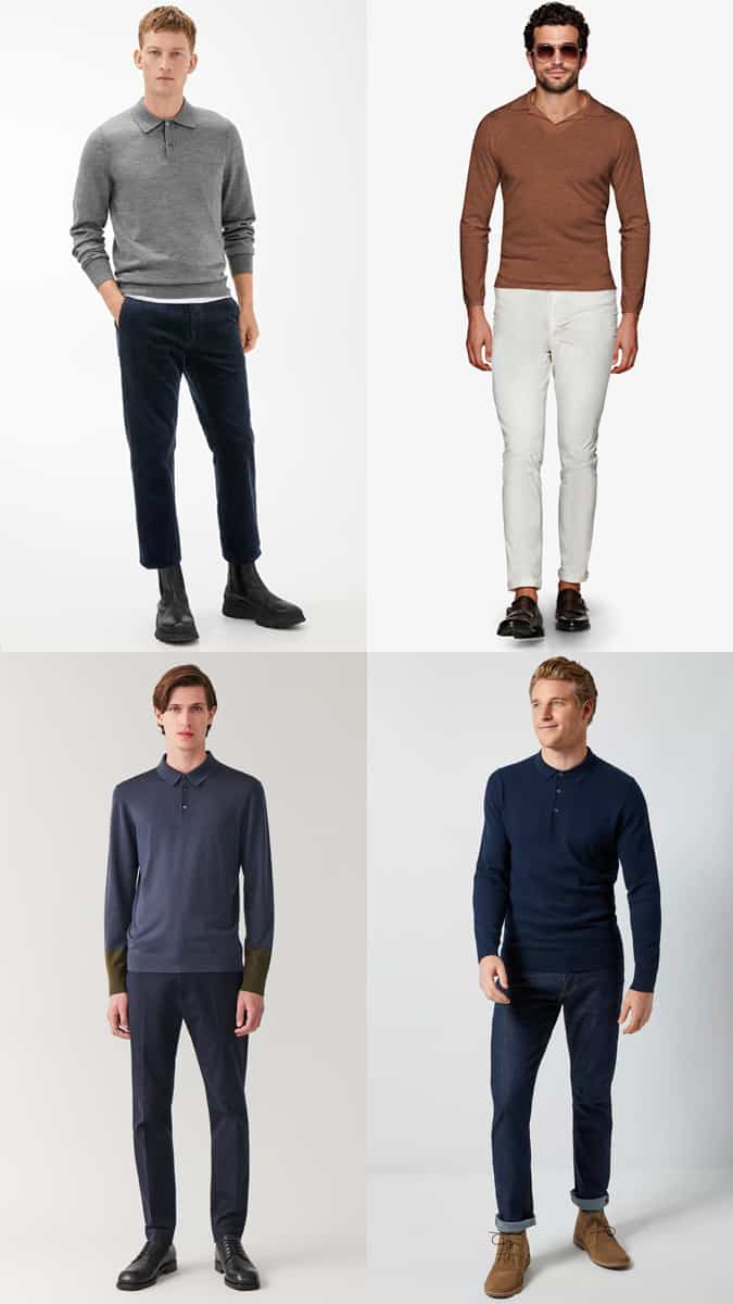 Cách mặc áo thun polo dệt kim