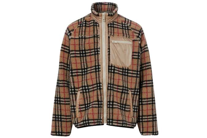 Vintage check fleece jacket