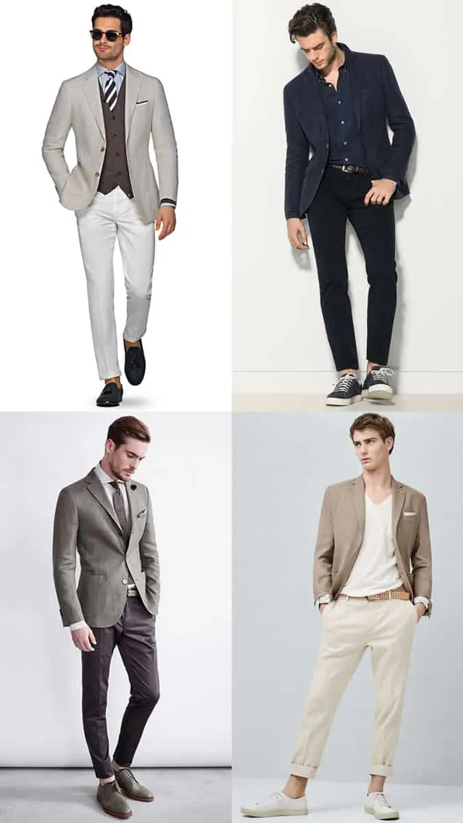 Sách nhìn về cảm hứng từ trang phục dành cho nam bằng vải lanh của blazer