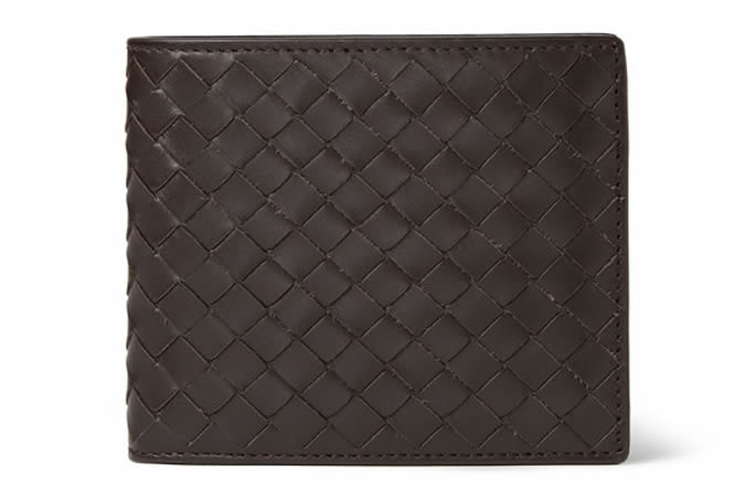 Ví da hóa đơn bằng da bottega veneta intrecciato