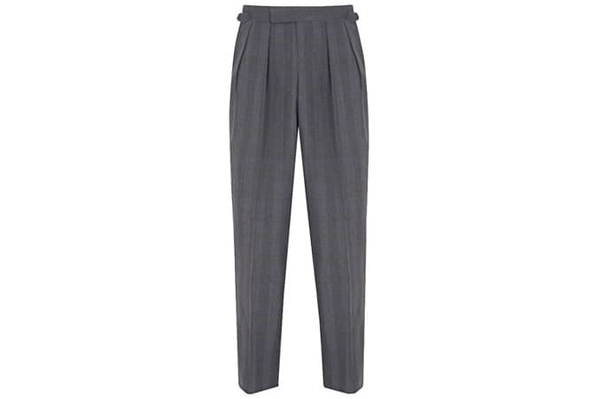 Những gì bạn có thể học hỏi từ thập kỷ phong cách nhất của menswear 7 Gray prince of wales kiểm tra wool aleks trousers