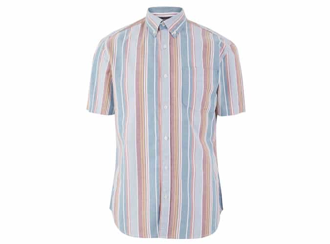 M&s collection áo sơ mi oxford sọc cotton