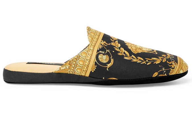 Dép bông nam in versace