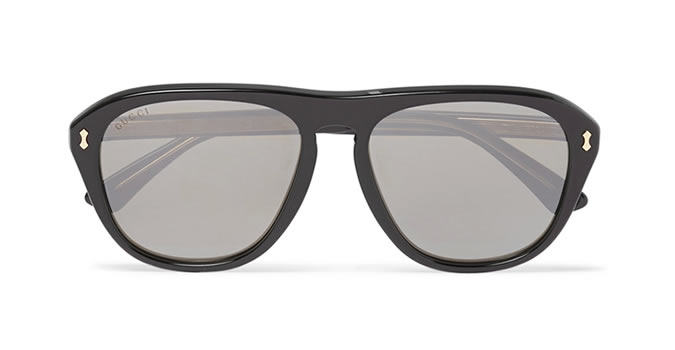 Kính râm tráng gương acetate kiểu aviator của gucci
