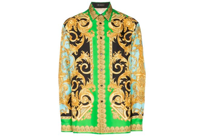 Áo sơ mi họa tiết baroque versace
