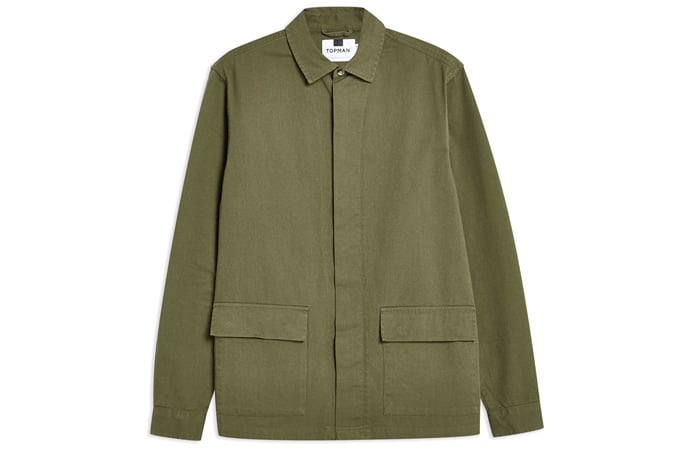 Topman kaki two pocket overshirt