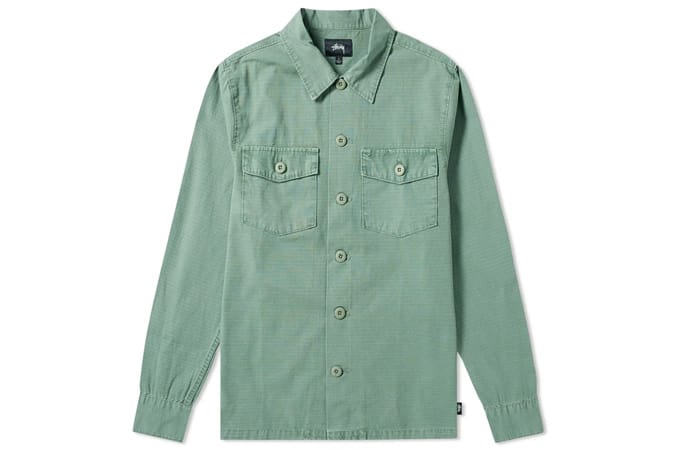 Stussy cổ điển bdu shirt