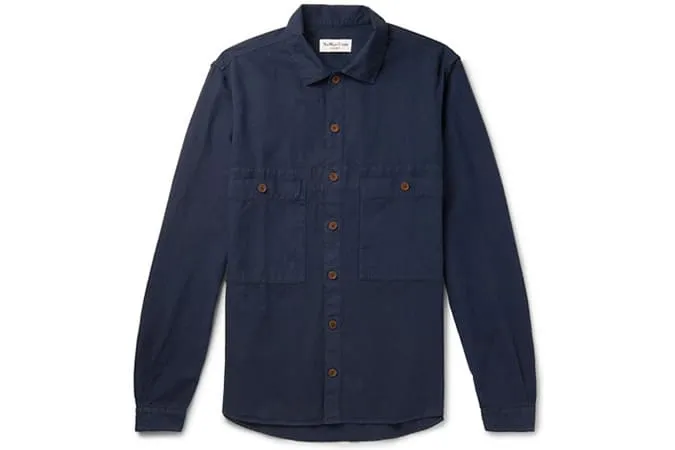 Ymc cotton and linen-blend overshirt