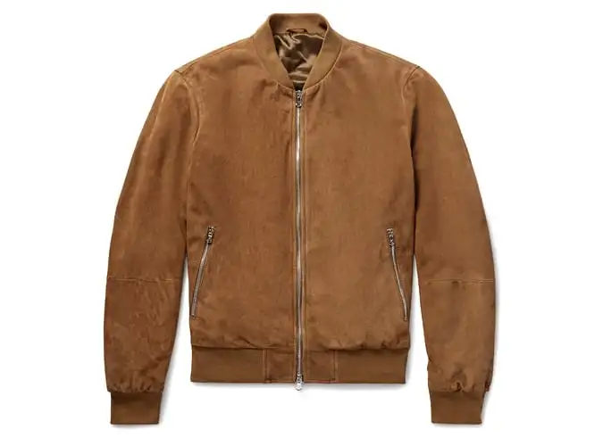 Hackett mayfair suede bomber jacket