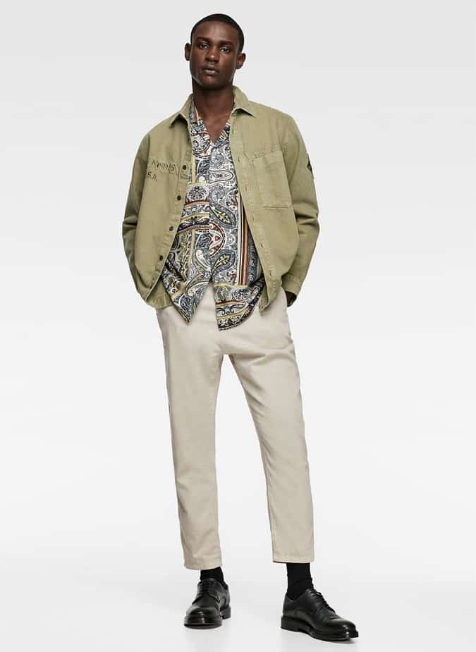 Cách mặc áo sơ mi cổ bẻ kiểu cuba 10 Zara