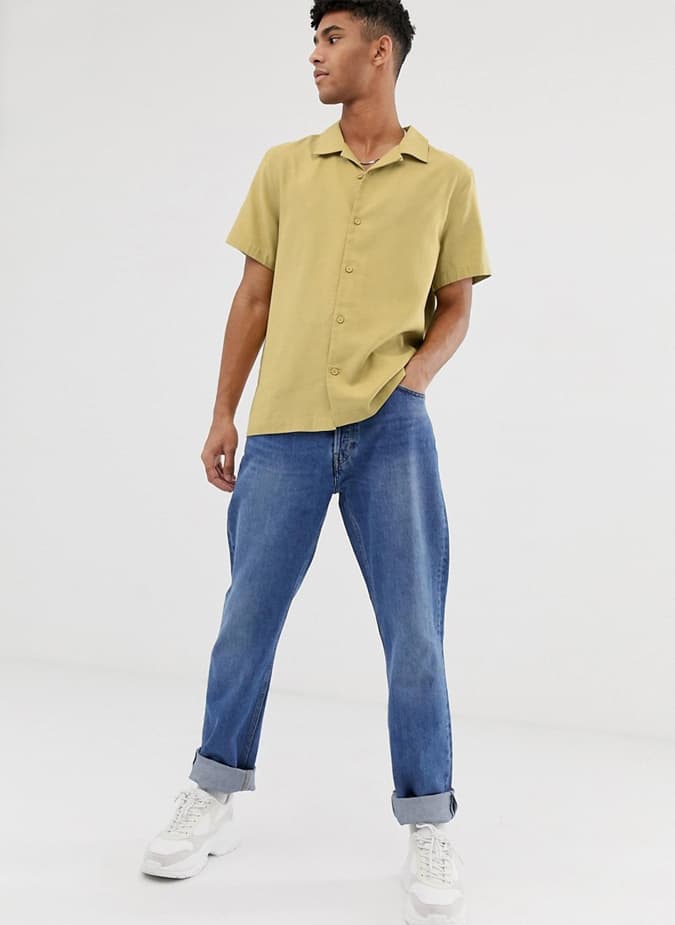 Cách mặc áo sơ mi cổ bẻ kiểu cuba 8 Ngày trong tuần tại asos