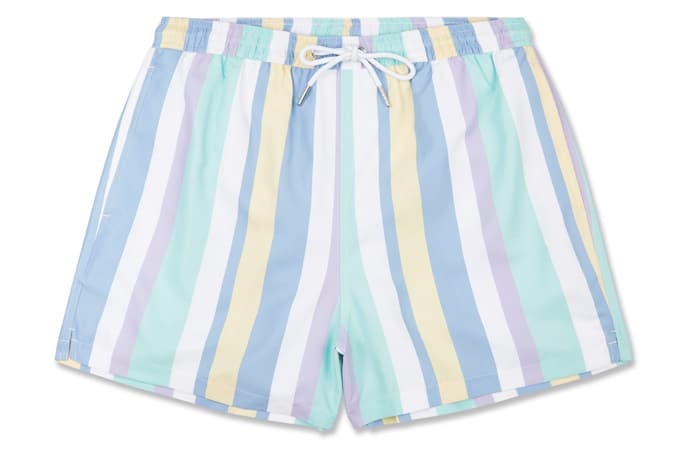 Quần short bơi sọc dọc màu lilac