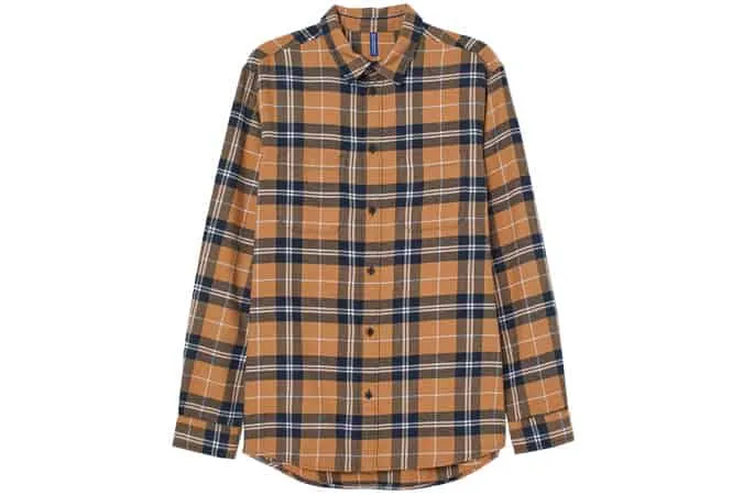 H & m áo sơ mi flannel cotton