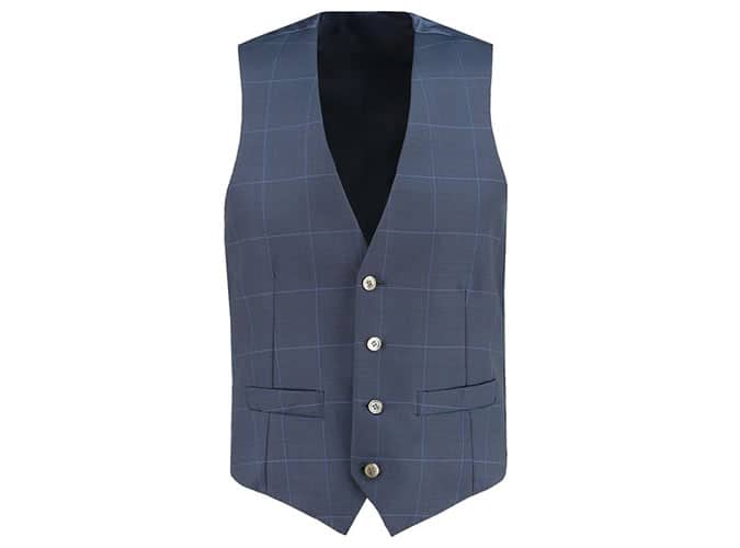 Những chiếc áo gilê tốt nhất để nâng cấp trò chơi may đo của bạn 6 Áo ghi lê nam navy prince of wales check slim fit