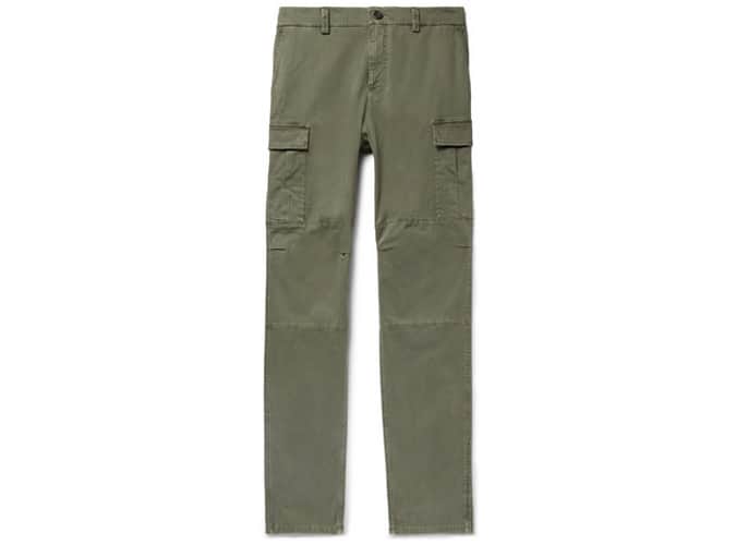 Brunello cucinelli quần dài vải cotton co giãn xương cá