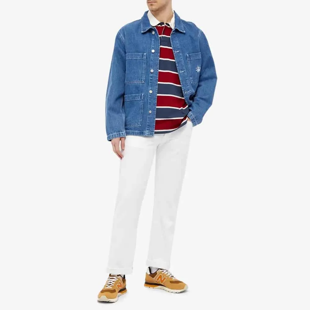 Áo sơ mi bóng bầu dục dickies, áo khoác stussy chore, áo sơ mi ruby