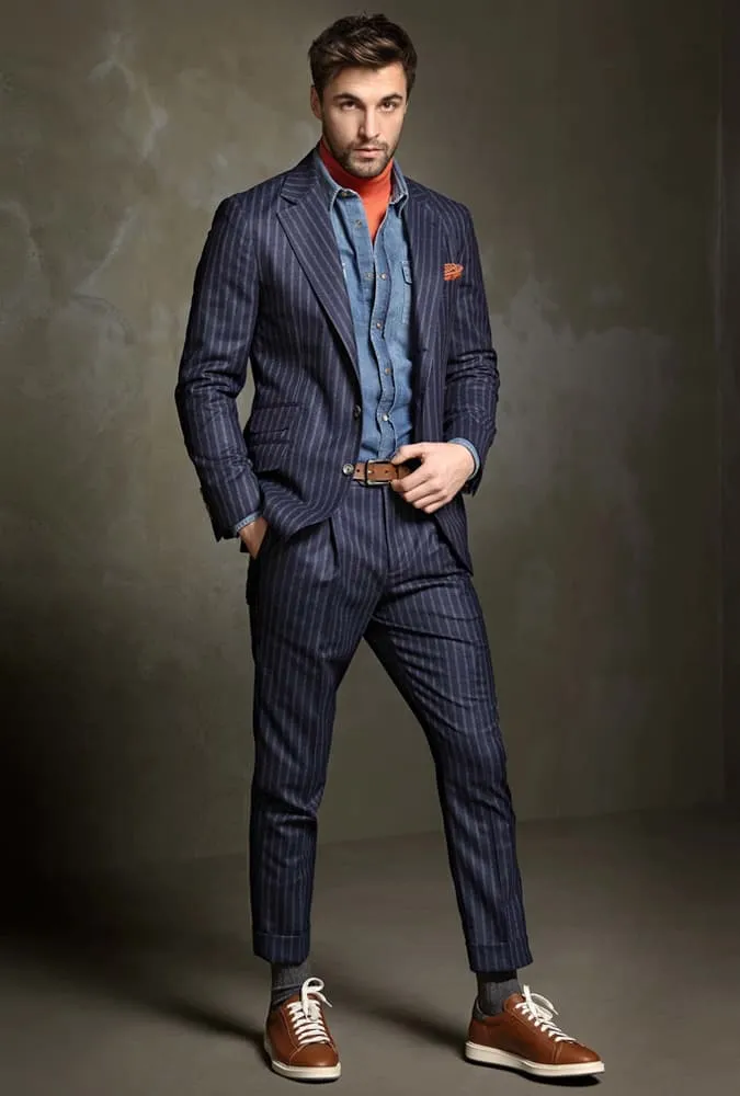 Brunello cucinelli pinstripe suit