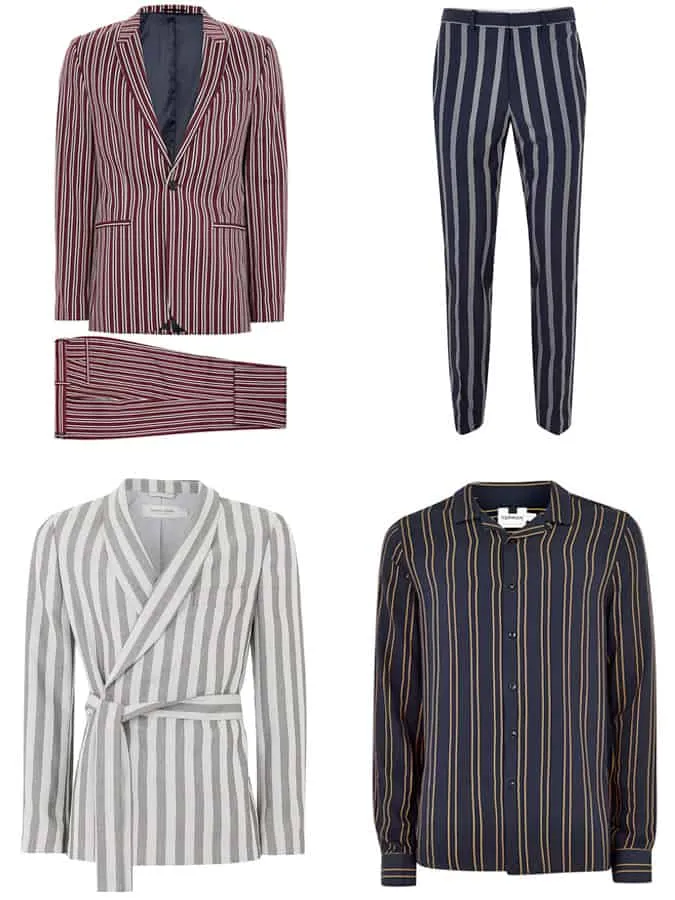 Bộ quần áo pinstripe giá cả phải chăng cho nam giới