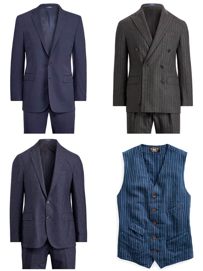 Bộ đồ ralph lauren pinstriped dành cho nam