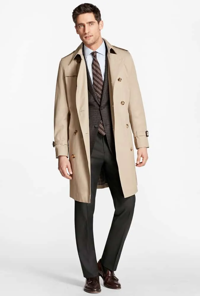 Áo khoác trench coat của brooks brothers