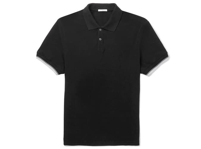 James perse áo thun polo piqué cotton có đường viền tương phản