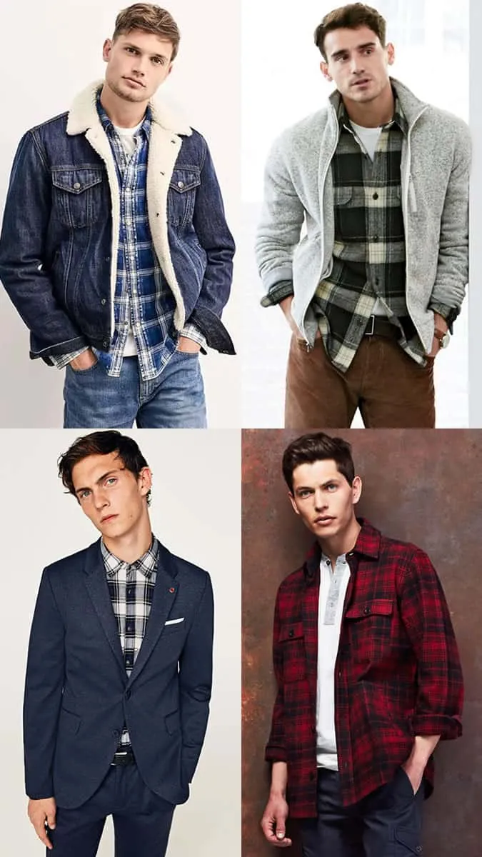 Cách mặc áo sơ mi flannel vào mùa thu / đông