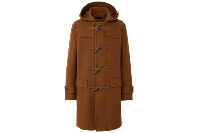 Men wool blend duffle coat