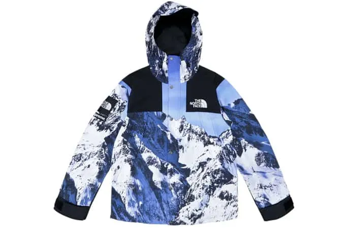 Supreme the north face mountain parka blue / white