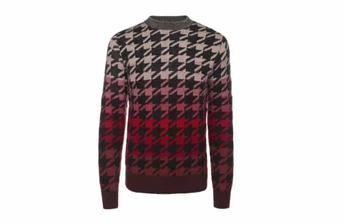 Paul smith knitwear - áo len houndstooth wool-blend