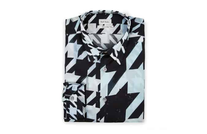 Paul smith dòng chính: bộ sưu tập aw13 9 Áo sơ mi paul smith - áo sơ mi in họa tiết houndstooth chia tỷ lệ màu đen