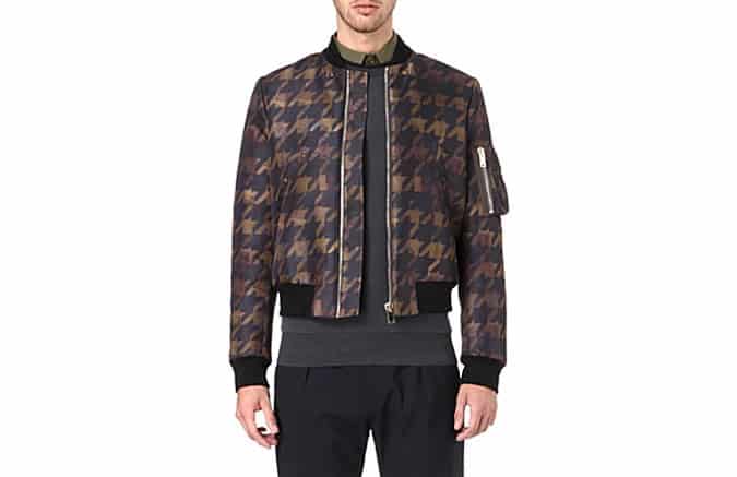 Paul smith dòng chính: bộ sưu tập aw13 13 Paul smith mainline áo khoác bomber họa tiết houndstooth quá khổ