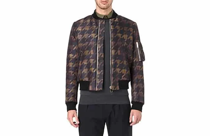 Paul smith mainline áo khoác bomber họa tiết houndstooth quá khổ