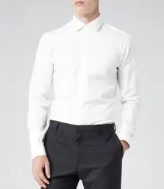 Reiss driver twill áo sơ mi cotton