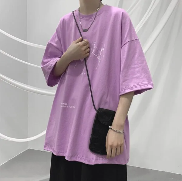 Áo phông tay lỡ, áo thun unisex nam nữ form rộng jteeman phong cách hiphop đường phố vải cotton thoáng mát - jt1 hồng
