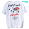 Áo thun unisex tay lỡ nam nữ jteeman, áo phông unisex form rộng cá tính, áo thun unisex in daftpunk money vải cotton jt14 trắng