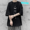 Áo thun unisex tay lỡ nam nữ jteeman, áo phông unisex form rộng theo xu hướng, áo thun unisex in hình vải cotton jt13 đen 1